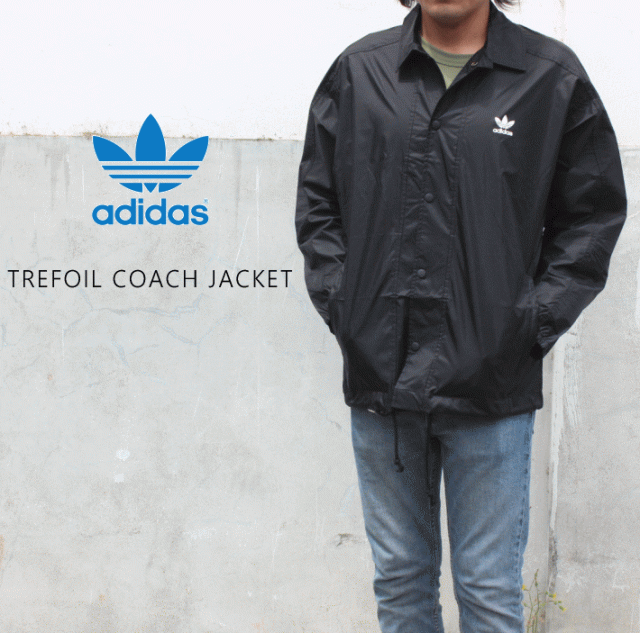 adidas trefoil coach jacket