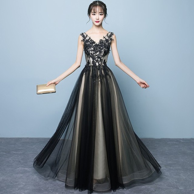 ロングドレス 演奏会 パーティードレス ロング丈 袖なし レース 結婚式ドレス ピアノ 発表会 お呼ばれ披露宴 フォーマル 上品 大人の通販はWowma!