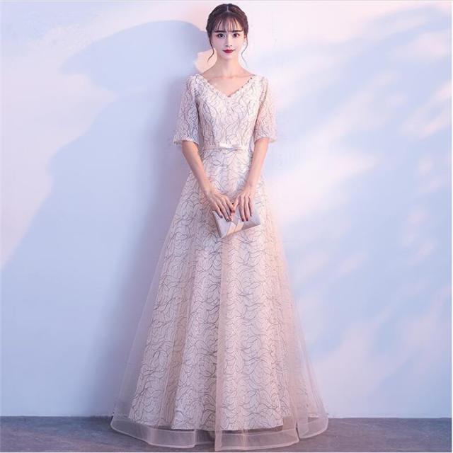 セール品 演奏会パーティードレス 結婚式 ドレス マキシ丈 ウェディングドレス パーティー ピアノ 二次会ドレス お呼ばれパーティドレス おしゃれ 好評 Carlavista Com