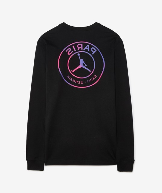 新入荷 ジョーダン パリサンジェルマン コラボ 新作 長袖 Tシャツ 虹色 ロゴ バックプリント Jordan Psg ロンt ホワイト ブラック 白 黒 ロゴ メ 21年春夏再入荷 Petroleoenergia Com