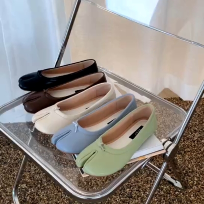 希少 大人気 足袋 パンプス シューズ 靴 くつ フラットシューズ ぺたんこシューズ ローヒール フラット ぺたんこ ラウンドトゥ 歩きやすい 大人 可愛い 新色登場 Sportsclubnaples Org