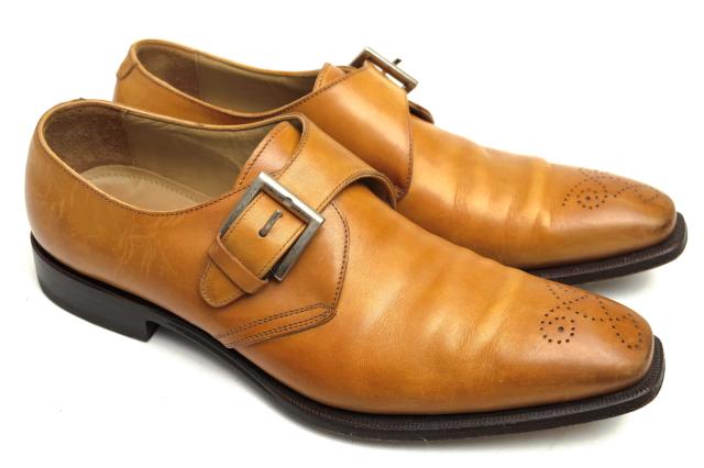 人気ショップが最安値挑戦 フランチェスカッティ Franceschetti 牛革 カーフ ビジネスシューズ メダリオン モンクストラップ メンズ 最先端 Nossinc Com