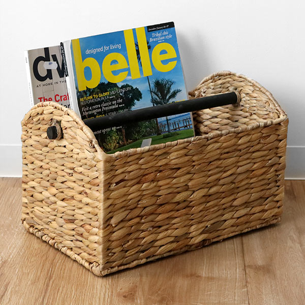 マガジンラック バスケット ウォーターヒヤシンス 収納 ボックス 雑誌 収納box スリッパ収納 スリッパラック 天然