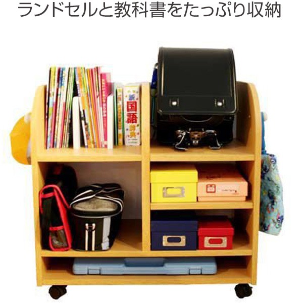 HOT国産 ランドセルラック ランドセル かばん 教材 収納の通販はau PAY マーケット - リビングート|商品ロットナンバー:179163535 幅68cm キャスター付き 木製 ラック ワイド 教科書 人気高品質
