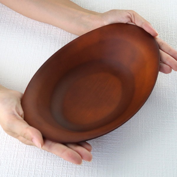 カレー＆パスタ皿 26cm SEE カレー皿 プラスチック 食器 皿 日本製 おしゃれ （ 電子レンジ対応 食洗機対応 木製風 カレー皿 木目
