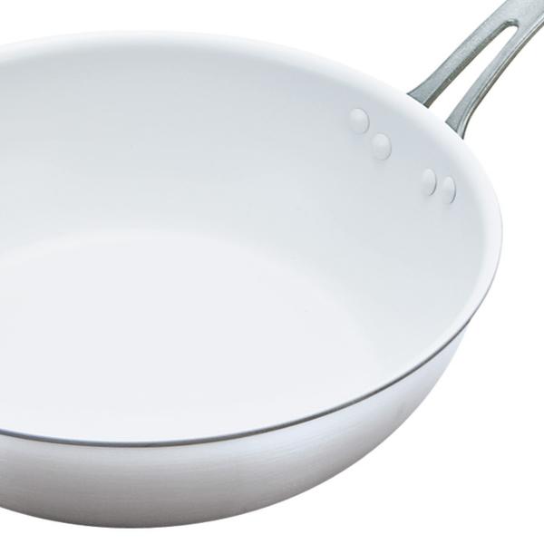送料無料 フライパン 30cm 深型 Ih対応 業務用 キングフロン スノーホワイト チタンフッ素樹脂加工 中尾アルミ ガス火対応 白いフライパン フッ 全国組立設置無料 Olsonesq Com