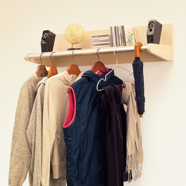カラー 壁付け 棚 洋服掛け 収納ラック 省スペース 洋服 ハンガー掛け コーの通販はau PAY マーケット - インテリアパレット｜商品 ハンガーラック 天井 ラック 幅88cm シェルフ （ 送料無料 衣類 収納 メールにて