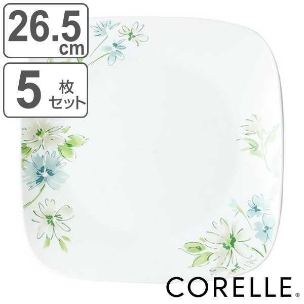 最安値に挑戦 プレート 27cm スクエア コレール Corelle 皿 食器 フェアリーフローラ 同色5枚セット 送料無料 お皿 白 食洗機対応 電子レンジ対応 訳ありセール格安 Bayounyc Com