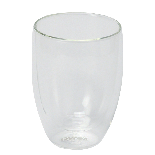 ダブルウォール グラス 2個入り 350ml Pyrex パイレックス コップ タンブラー 耐熱ガラス （ ダブルウォールグラス 耐熱 カップ