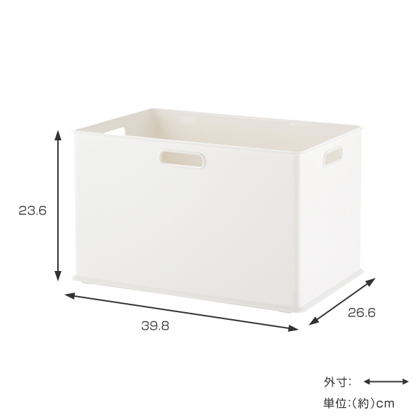 収納ケース L 約 幅40×奥行27×高さ24cm 白 ホワイト S＆W サンバッサ プラスチック （ 収納ボックス ケース カラーボックス インナーボの通販はau Wowma!（ワウマ