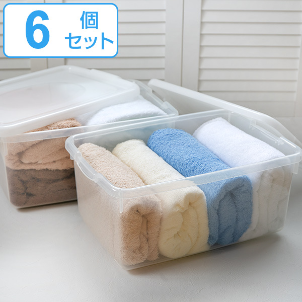激安の 収納ケース 幅28 5 奥行40 7 高さ18 5cm フタ付き プラスチック 収納ボックス 6個セット クローゼット収納 ふた付き 収納 靴箱 靴収 初回特典付 Diquinsa Com Mx
