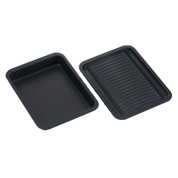 オーブンパン ワイド 蓋付 グリルdeクック ワイドオーブンパン （ グリルプレート グリルトレイ グリルトレー スチール製 スチール フの通販はau PAY マーケット リビングート