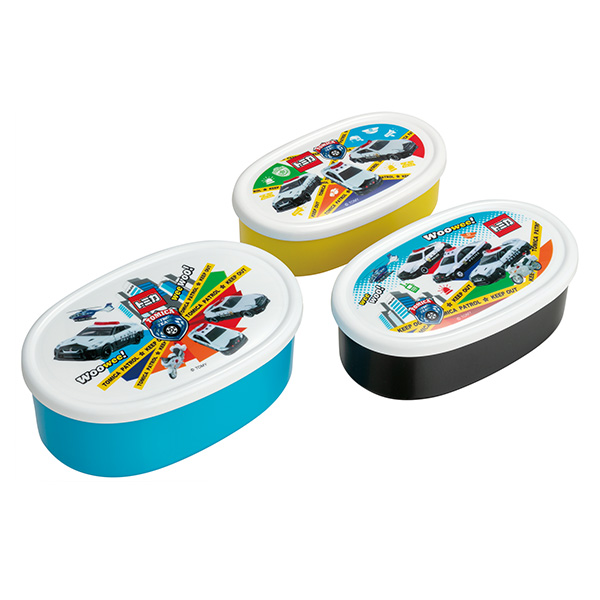 お弁当箱 シール容器 トミカ 3個入 子供 キャラクター 弁当箱 レンジ対応 保存容器 幼稚園 保育園 ランチボックス 入れ