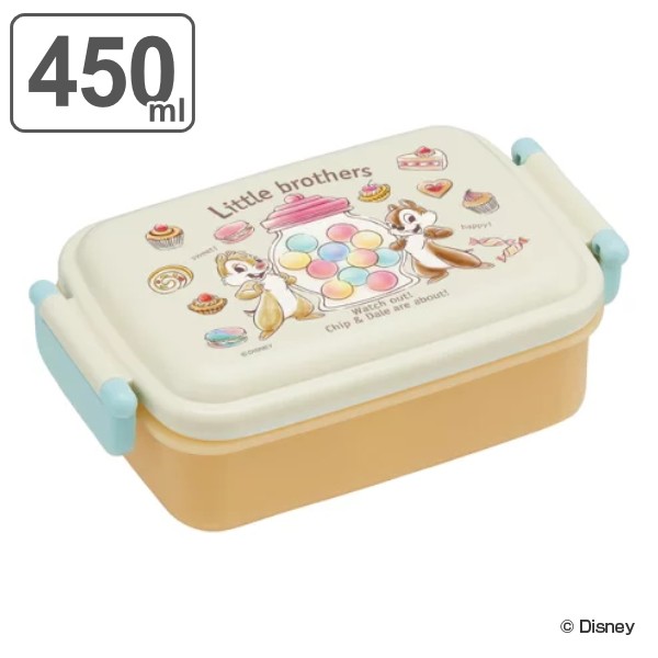 お弁当箱 1段 抗菌 ふわっとタイトランチボックス チップデール スイーツ 子供 450ml チップとデール 弁当箱 キッ 爆安プライス