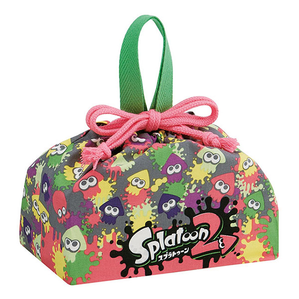お弁当袋 ランチ巾着 スプラトゥーン2 子供 キャラクター 給食袋 幼稚園 保育園 子供用お弁当袋 ランチボックス巾着 ランチ巾着 弁当の通販はau Wowma ワウマ お弁当グッズのカラフルbox 商品ロットナンバー