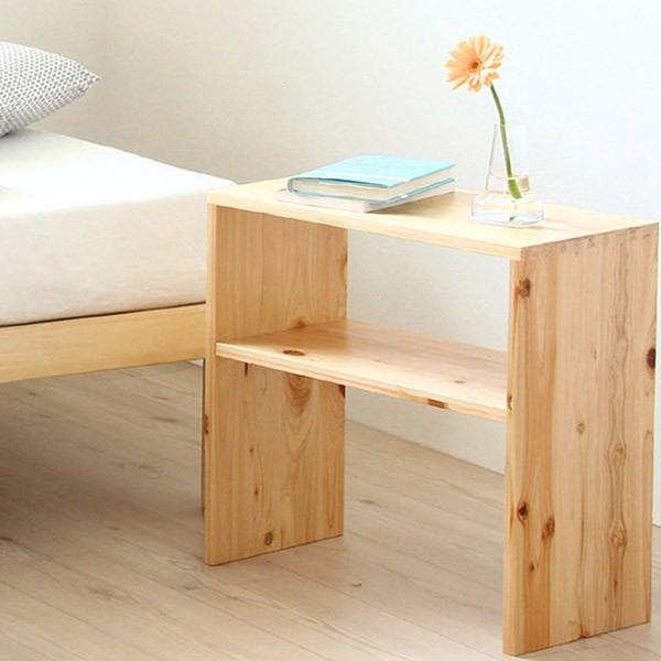 テーブル ひのき ナイトテーブル 幅50cm Homecoming 机 天然木 木製 （ 送料無料 サイドテーブル ミニテーブル つくえ