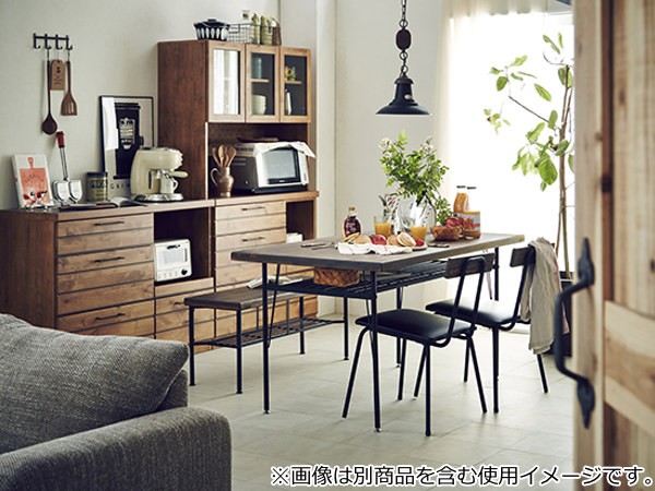 即納HOT ダイニングテーブル 食卓テーブル 幅 140 収納 ラック 4の通販はau PAY マーケット - リビングート|商品ロットナ 幅140cm 木製 天然木 スチール脚 ダイニング テーブル つくえ ヴィンテージ調 ( お得日本製