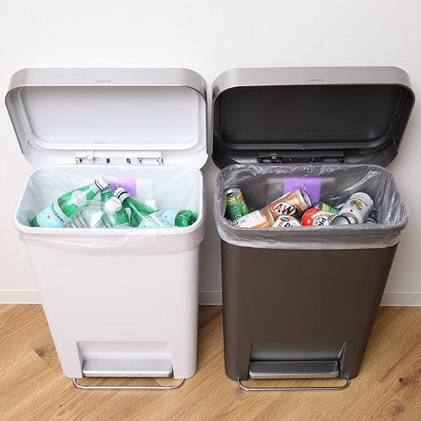 正規品 ゴミ箱 シンプルヒューマン simplehuman プラスチック レクタンギュラーステップカン 45L ふた付き （ 送料無料 分別