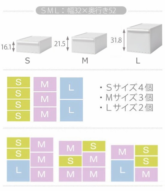 安心の定価販売 収納ボックス 引き出し S 幅32 奥行52 高さ16 1cm 4個セット クローゼット収納 収納 衣類収納 クローゼット スタッキング プラスチ 再再販 Bayounyc Com