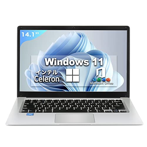 パソコン ノート office付き 14.1インチ Win11 搭載 薄型PC ノート 高性能CPU インテル Celeron 1.6GHz /メモリー4GB/高速SSD 180GB フル