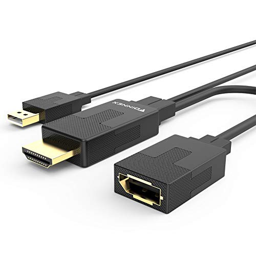 HDMI DisplayPort 変換 HDMI to DisplayPort 変換 ケーブル HDMI オス ー ディスプレイポート オス 変換アダプタ 音声転送 4K 60Hz 対応