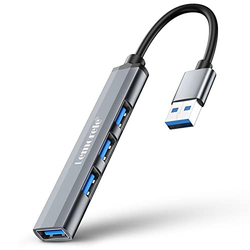 Lemorele USB ハブ 4ポートusb 拡張ハブ USB 3.0 増設 5Gbps 高速転送 ps4対応 ウルトラスリム 軽量 コンパクト　堅牢性ケーブル テレワ