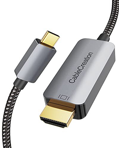 USB C to HDMI ケーブル, CableCreation アルミ USB Type C to 4K HDMIケーブルアダプタ Thunderbolt 3対応/ MacBook Pro/Air 2018, iPad