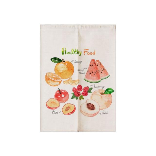 人気満点 お取り寄せ のれん フルーツのイラスト 手書き風 英語の名前入り Fタイプ お洒落 Tuprofesional Com Uy