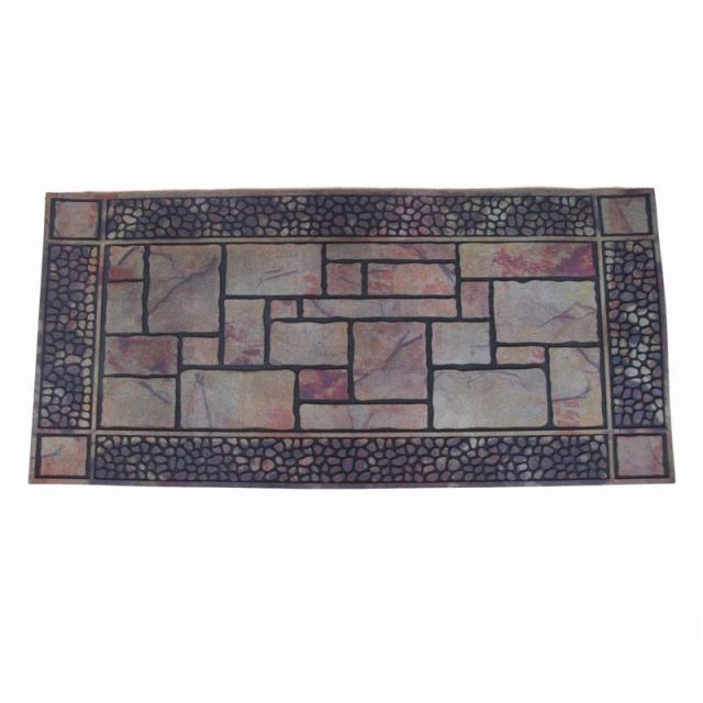 まとめ買い歓迎 玄関マット ラバーマット 屋外用 シック モダン 石畳風 ロング E 当店人気の限定モデルが再々々入荷 Www Centrodeladultomayor Com Uy