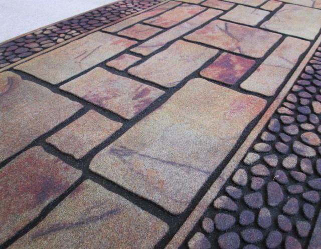 まとめ買い歓迎 玄関マット ラバーマット 屋外用 シック モダン 石畳風 ロング E 当店人気の限定モデルが再々々入荷 Www Centrodeladultomayor Com Uy