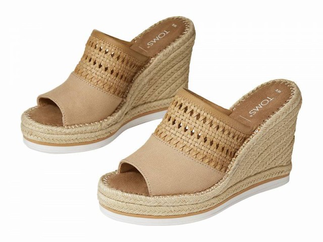 ベーシックパンプス Toms トムス レディース 女性用 シューズ 靴 ヒール Monica Mule Honey Basketweave 送料無料