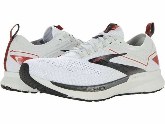 Brooks ブルックス メンズ 男性用 シューズ 靴 スニーカー 運動靴 Ricochet 3 White/Grey/Cinnabar【送料無料】