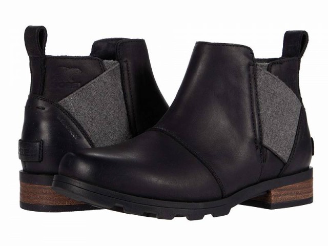 SOREL ソレル レディース 女性用 シューズ 靴 ブーツ チェルシーブーツ アンクル Emelie Chelsea Black 1【送料無料】