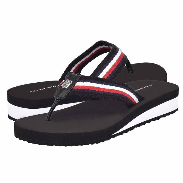 Tommy Hilfiger トミー ヒルフィガー レディース 女性用 シューズ 靴 サンダル Simer Black【送料無料】