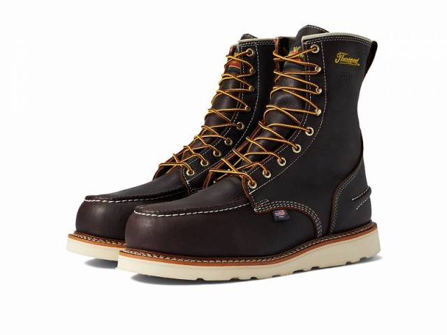 Thorogood ソログッド メンズ 男性用 シューズ 靴 ブーツ ワークブーツ 8 Moc Toe Waterproof Safety Toe Briar Pitstop【送料無料】