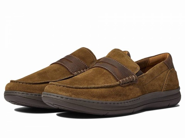 Florsheim フローシャイム メンズ 男性用 シューズ 靴 ローファー Central Moc Toe Penny Leather Mushroom Suede【送料無料】