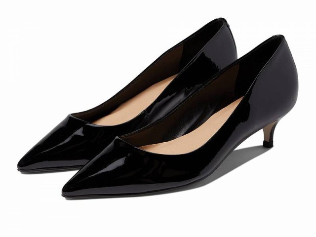 Massimo Matteo マッシオマッテオ レディース 女性用 シューズ 靴 ヒール Cia Kitten Pump Black Patent【送料無料】