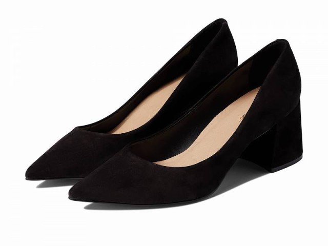 Massimo Matteo マッシオマッテオ レディース 女性用 シューズ 靴 ヒール Anastasia Block Heel Pump Black Nubuck【送料無料】