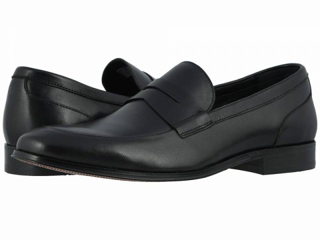 Florsheim フローシャイム メンズ 男性用 シューズ 靴 ローファー Jetson Moc Toe Penny Loafer Black Smooth【送料無料】