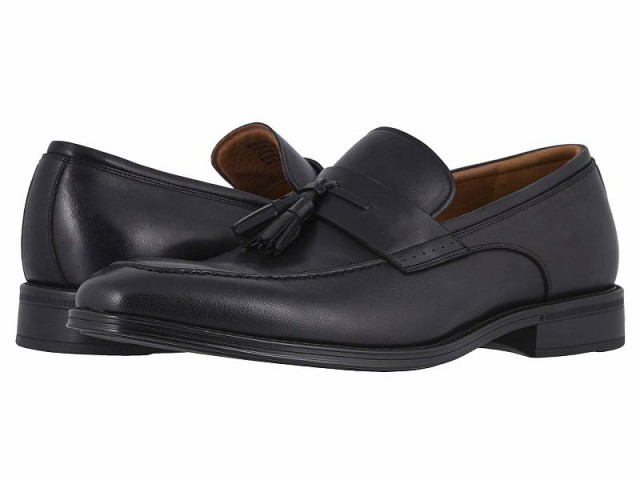 Florsheim フローシャイム メンズ 男性用 シューズ 靴 ローファー Amelio Moc Toe Tassel Slip-On Black Smooth【送料無料】