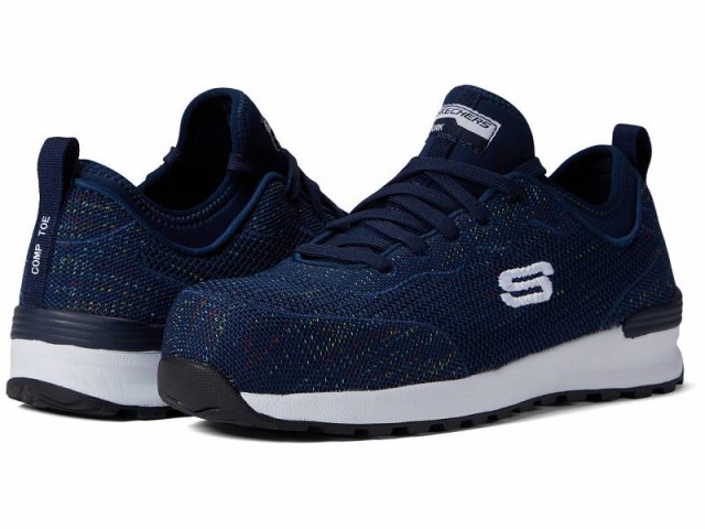 SKECHERS Work スケッチャーズ レディース 女性用 シューズ 靴 スニーカー 運動靴 Bulkin Balran Comp Toe Navy/White【送料無料】