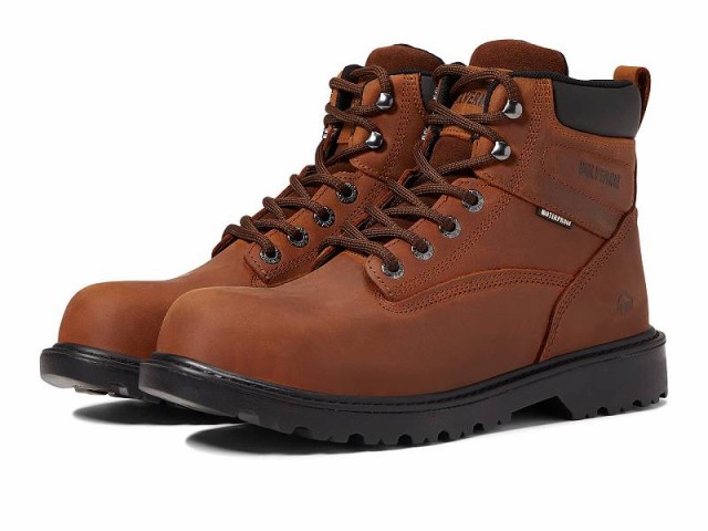 Wolverine ウルヴァリン メンズ 男性用 シューズ 靴 ブーツ ワークブーツ Floorhand Steel Toe Rust【送料無料】