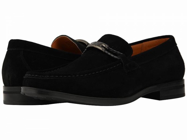 Stacy Adams ステーシーアダムス メンズ 男性用 シューズ 靴 ローファー Neville Moc Toe Penny Loafer Black Suede【送料無料】