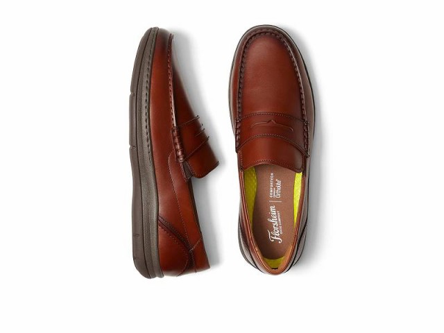 Florsheim フローシャイム メンズ 男性用 シューズ 靴 ローファー Central Moc Toe Penny Leather Cognac Smooth Leather【送料無料】