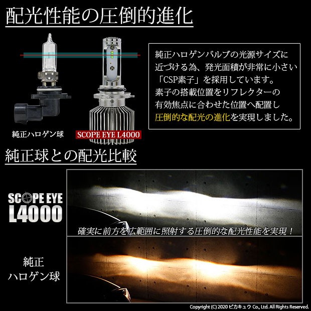 送料無料 43 A 1 トヨタ ヤリス 10系 210 ハロゲンヘッドランプ車対応 ヘッドライト Scope Eye L4000 Ledフォグ ホワイト6500k 規格 Hir 全国組立設置無料 Lifeactive Rs