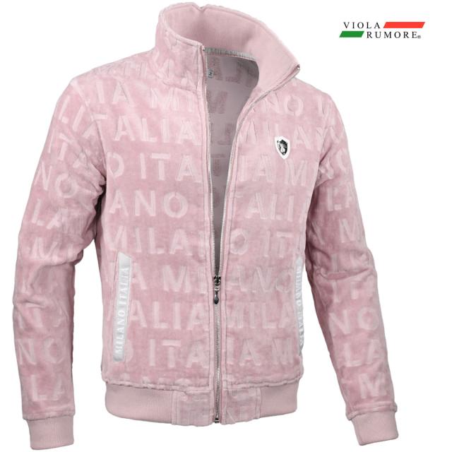 安いそれに目立つ Viola Rumore ヴィオラ ビオラ パイル フルジップアップ メンズ ロゴ柄 ジャガード ニットジャケット Mens ピンク桃 爆安プライス Olsonesq Com