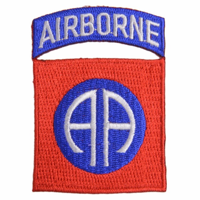 ミリタリーワッペンAIRBORNEアーミー第82空挺師団熱圧着式