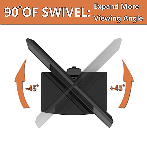 ユニバーサルスイベルテレビスタンド/ベーステーブルトップテレビスタンド、90度回転、4レベルの高さ、ヘビーデューティ強化ガラスベースの通販は