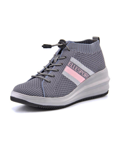 Elle Sport エルスポーツ レディース ニットヒールスニーカー Esp グレーの通販はau Pay マーケット シューズショップasbee 商品ロットナンバー
