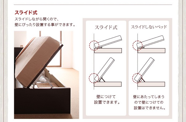 ダンパーの㊞ ベッドフレーム 薄型抗菌国産ポケットコの通販はau PAY マーケット - MEGA STAR｜商品ロットナ 収納ベッド シングル マットレス付き 組立設置付 開閉タイプが選べるガス圧式跳ね上げ収納ベッド けてきた